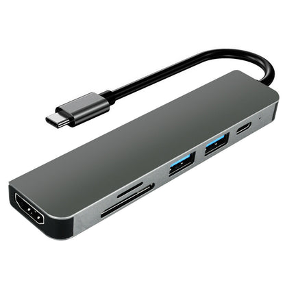 6 en 1 tipo C del eje del multipuerto USB-C al adaptador de USB 3.0 4K HDMI para Macbook Pro/Air