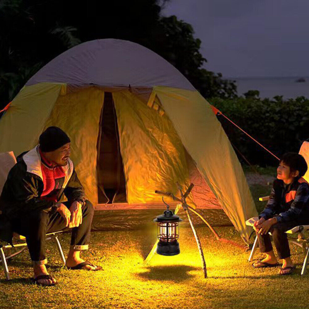 Lámpara de mesa para el hogar, atmósfera colgante portátil Retro USB, luz de Camping
