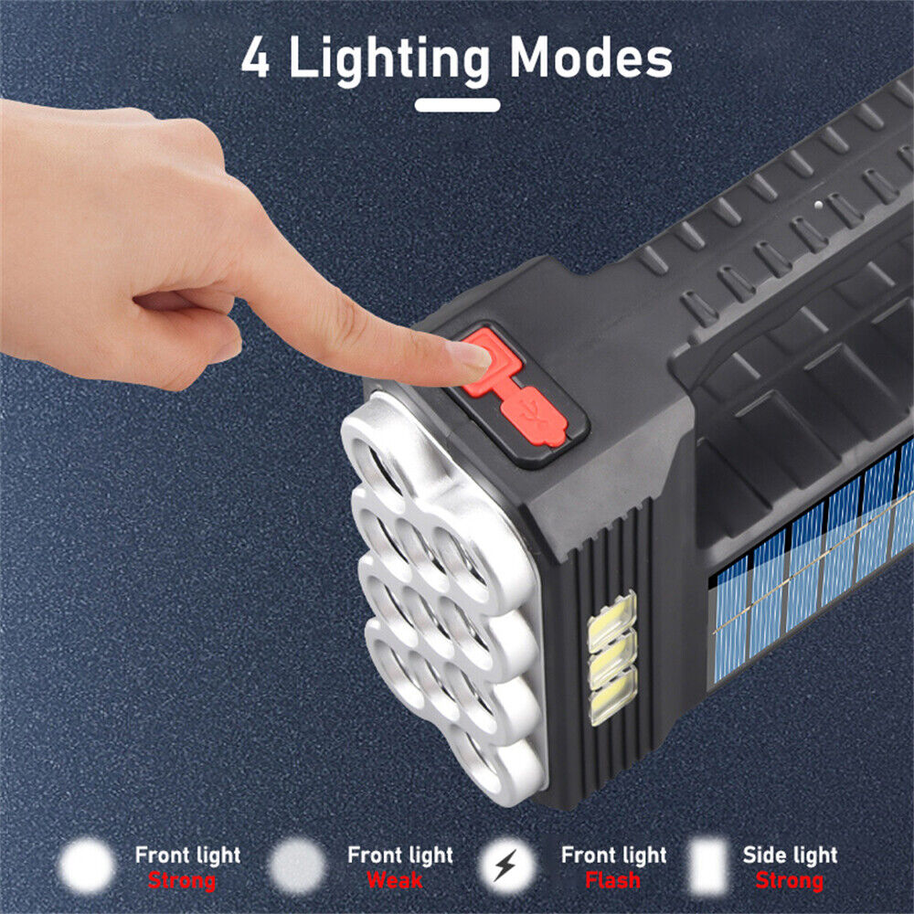 Linterna LED superbrillante, foco recargable portátil, linterna de mano