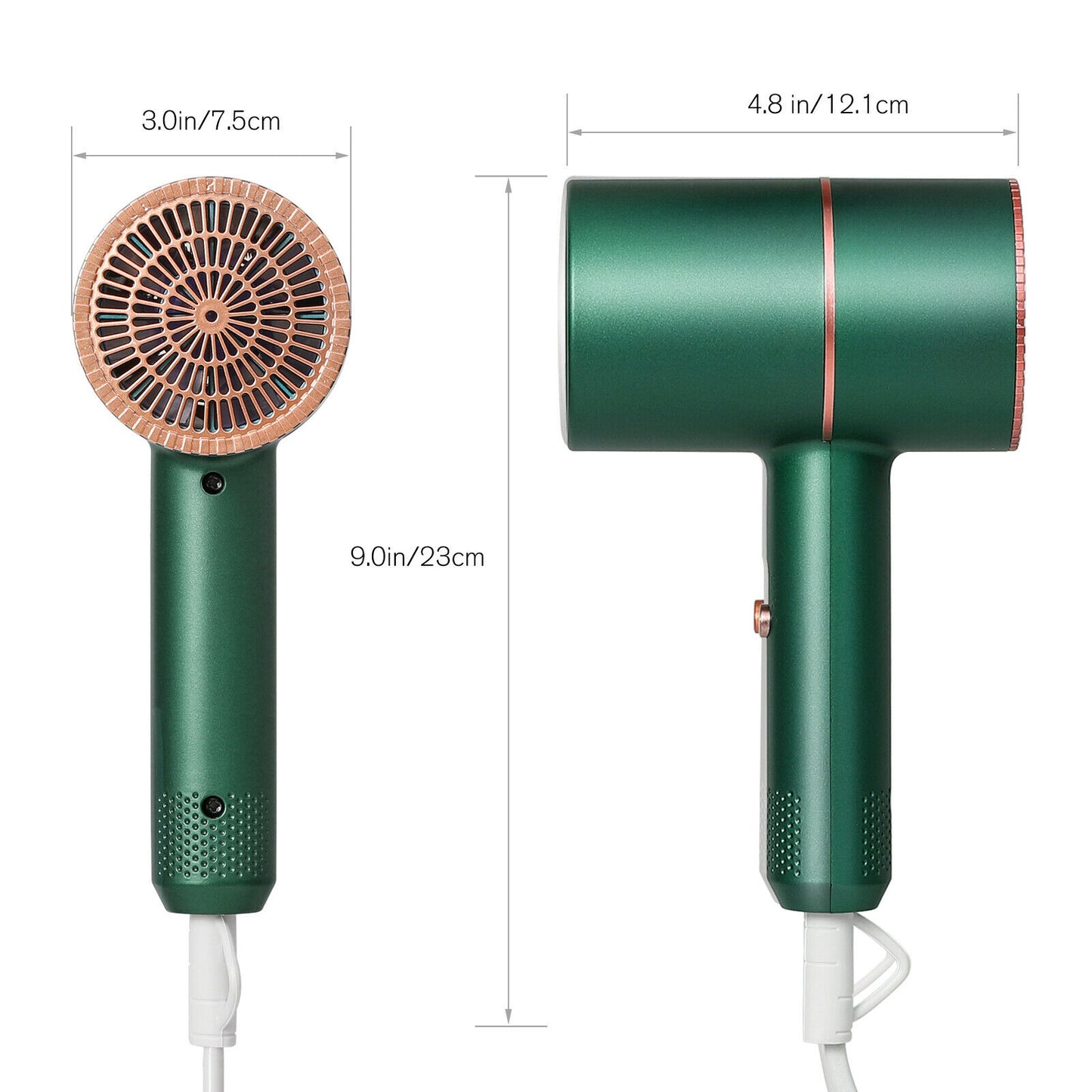 Secador de pelo iónico profesional de viaje portátil potente secador de pelo de secado rápido