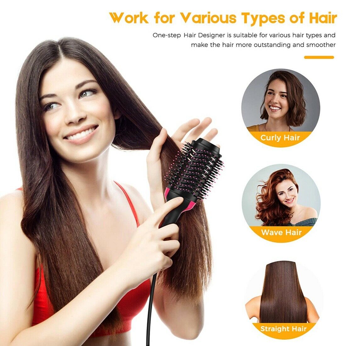 4 in1 Hair Dryer and Styler Volumizer Perfect for Fast Drying, Blowing Styling