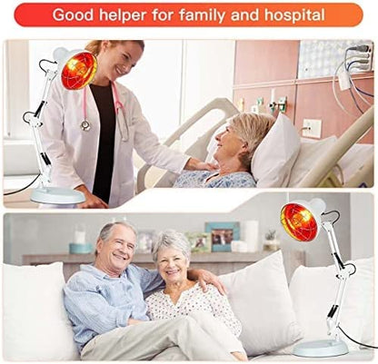 150W Near Red Light Therapy Heat Lamp for Body Neck Ache Muscle Joint Back Pain Blood Circulation Portable