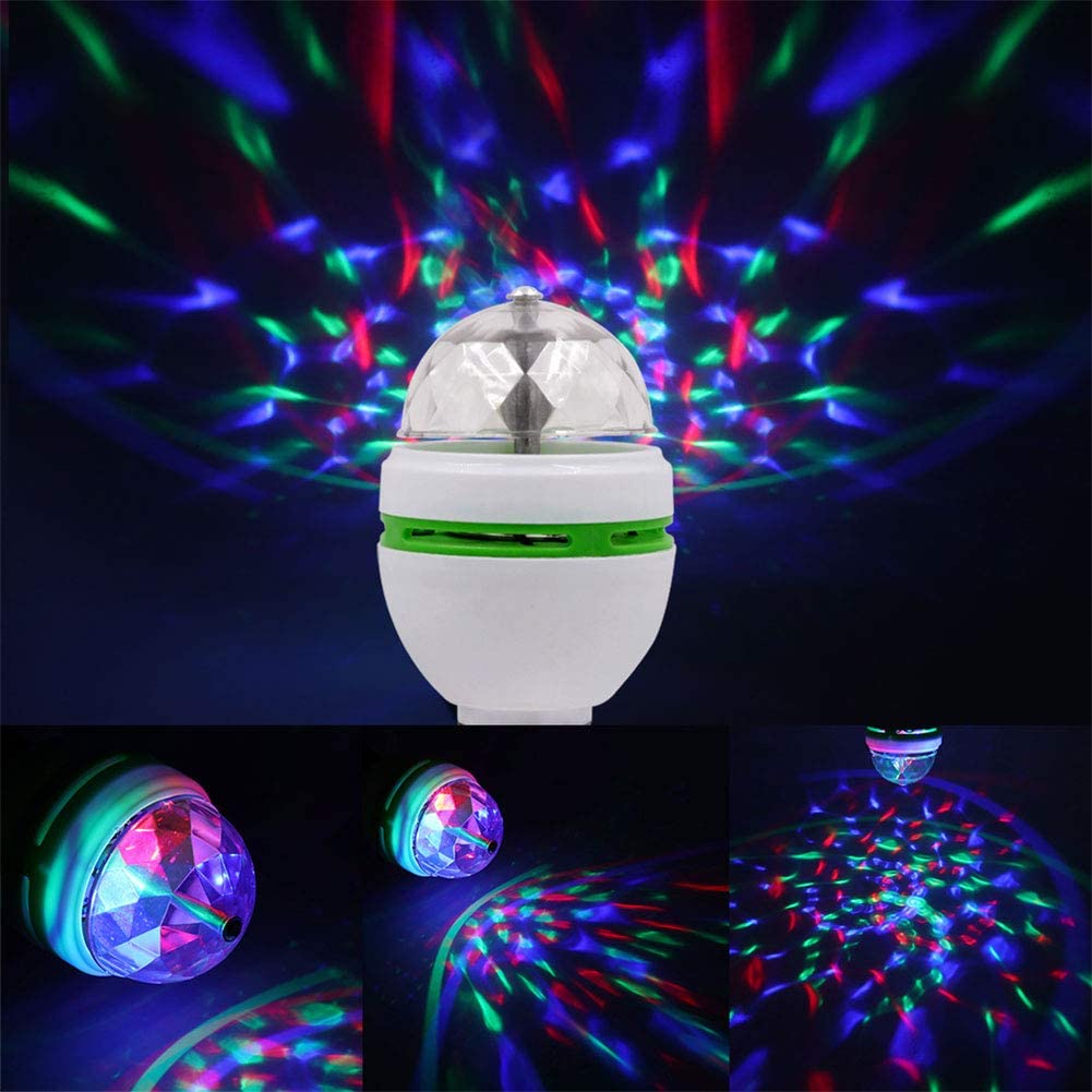 2 Packs Christmas Lights Disco LED Light Mini Party Light Disco Bulb Party Light Bulb