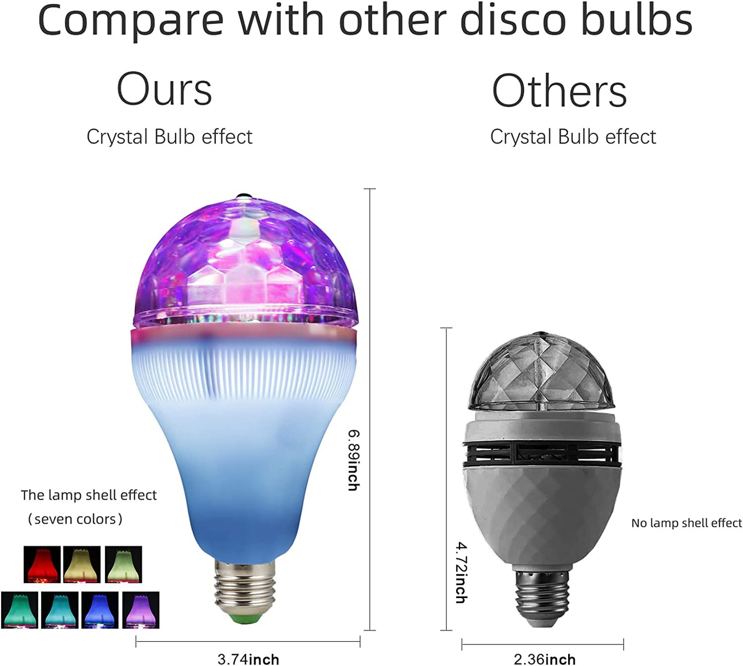Disco Light Bulb E27 Rotating LED Party Bulb Strobe Light