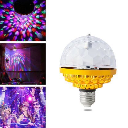 6W Disco Crystal Ball Bulb Rotating Stage Party Light LED Strobe Ball Night Lamp