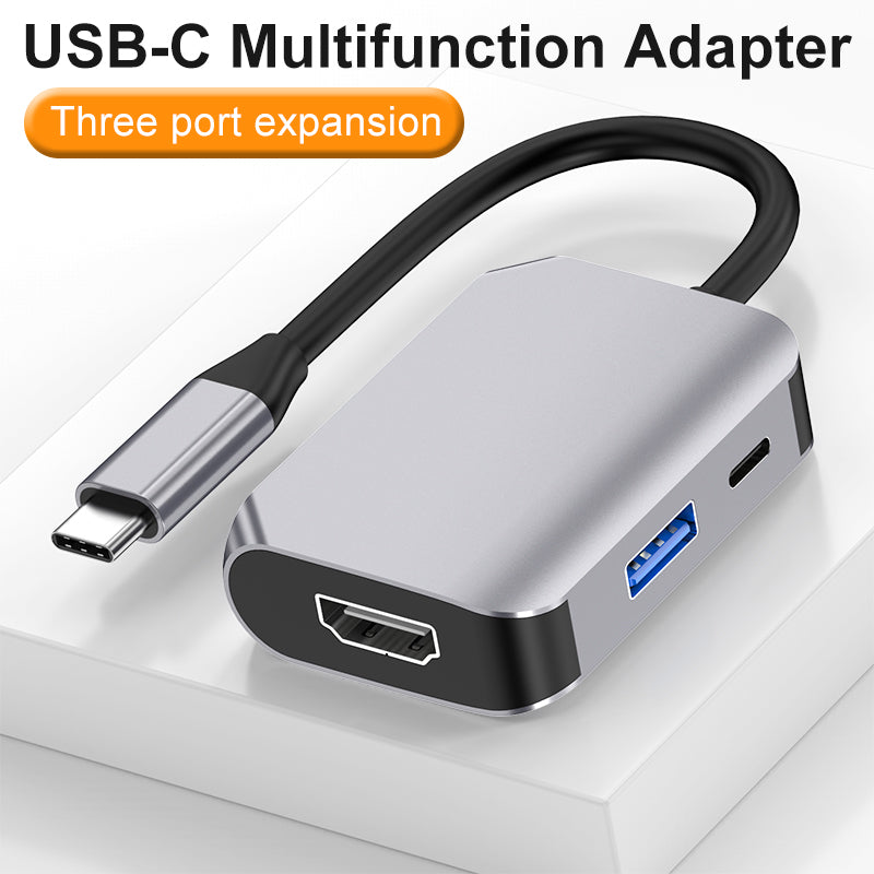USB-C Multifunction Type-C TO HDMI+VGA+USB3.0+PD Adapter