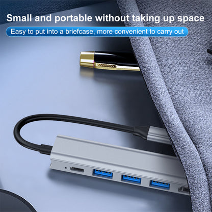 New 5-in-1 Type-C TO HDMI+USB3.0+USB2.0*2+PD Adapter