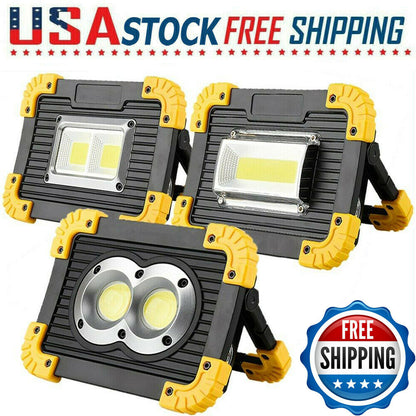 Ultra Bright 100000LM COB LED Work Light Rechargeable Emergency Flood Lamp Stand