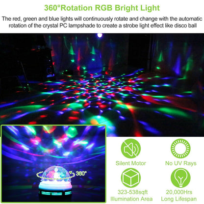 El efecto giratorio mágico de la bola del RGB llevó las luces de la etapa del disco DJ de la barra del club del partido de 3W KTV