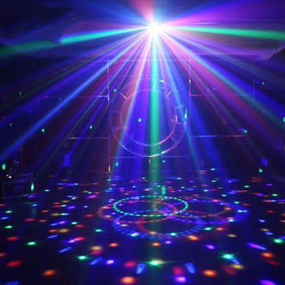 DJ LED Magic Ball Light Control remoto de sonido RGB Luces giratorias para fiestas disco
