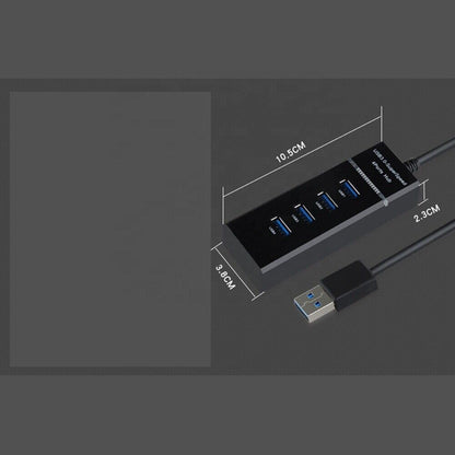 4 puertos USB 3.0 HUB Multi alta velocidad Splitter expansión escritorio portátil PC Max OS
