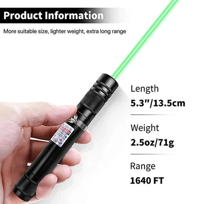 Metal Strong Green Beam Laser Pointer Pen USB Rechargeable 532nm Lazer