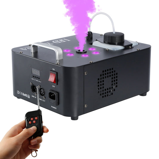 900-W-Rauchnebelmaschine mit RGB-LED-Vertikalspray, DMX-DJ-Bühnenraucheffekt-Nebelgerät
