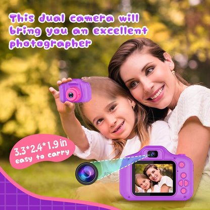 Christmas Birthday Gifts Kids Selfie Camera for Boys Age 3-9 HD Digital Video Cameras for Toddler with 32GB SD Card