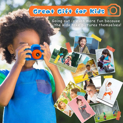 Regalos de cumpleaños de Navidad Cámara Selfie para niños de 3 a 9 años Cámaras de vídeo digitales HD para niños pequeños con tarjeta SD de 32 GB