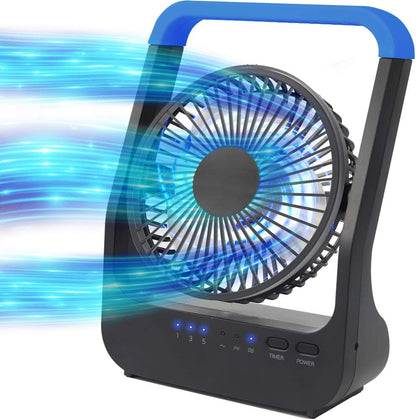 USB Powered Desk Fan Whisper Quiet Desk Fan with Timer Super Long Lasting Battery Operated Fans for Office,Bedroom,Outdoor
