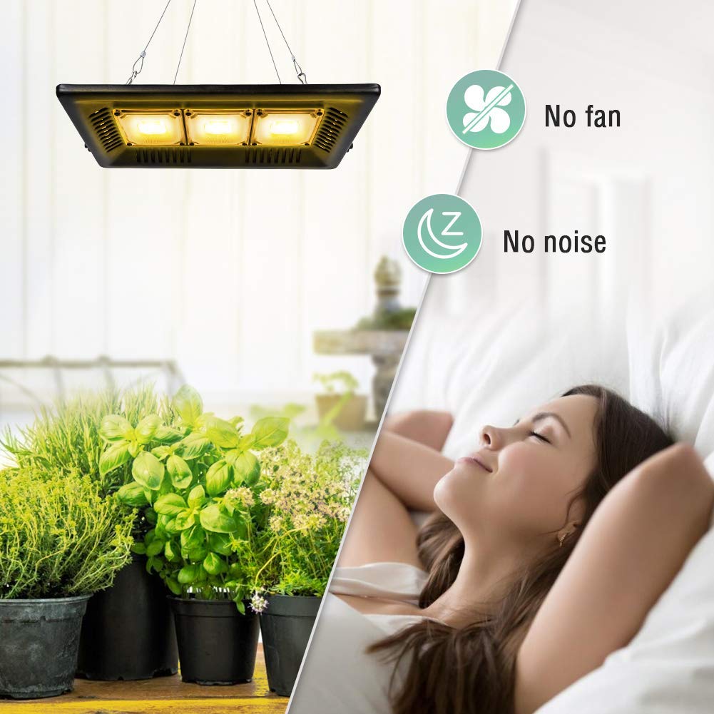 450W Waterproof Led Grow Light COB Grow Light with No Noise Heat Dissipation for Indoor Outdoor Plants Seedling, Growing, Blooming and Fruiting