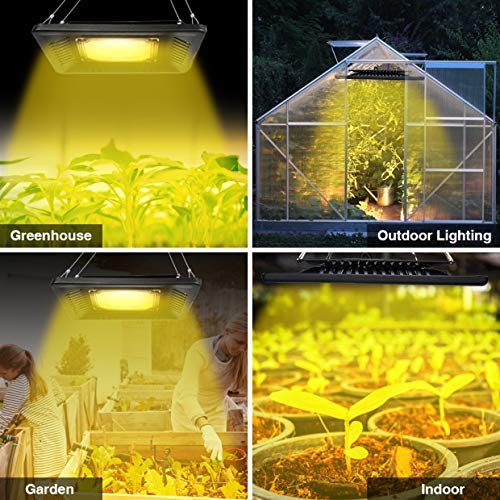 Luz de planta impermeable de 150 W Luz de cultivo al aire libre Lámpara de cultivo LED COB de espectro completo sin ruido, ultradelgada, disipación de calor para plántulas en crecimiento, floración y fructificación