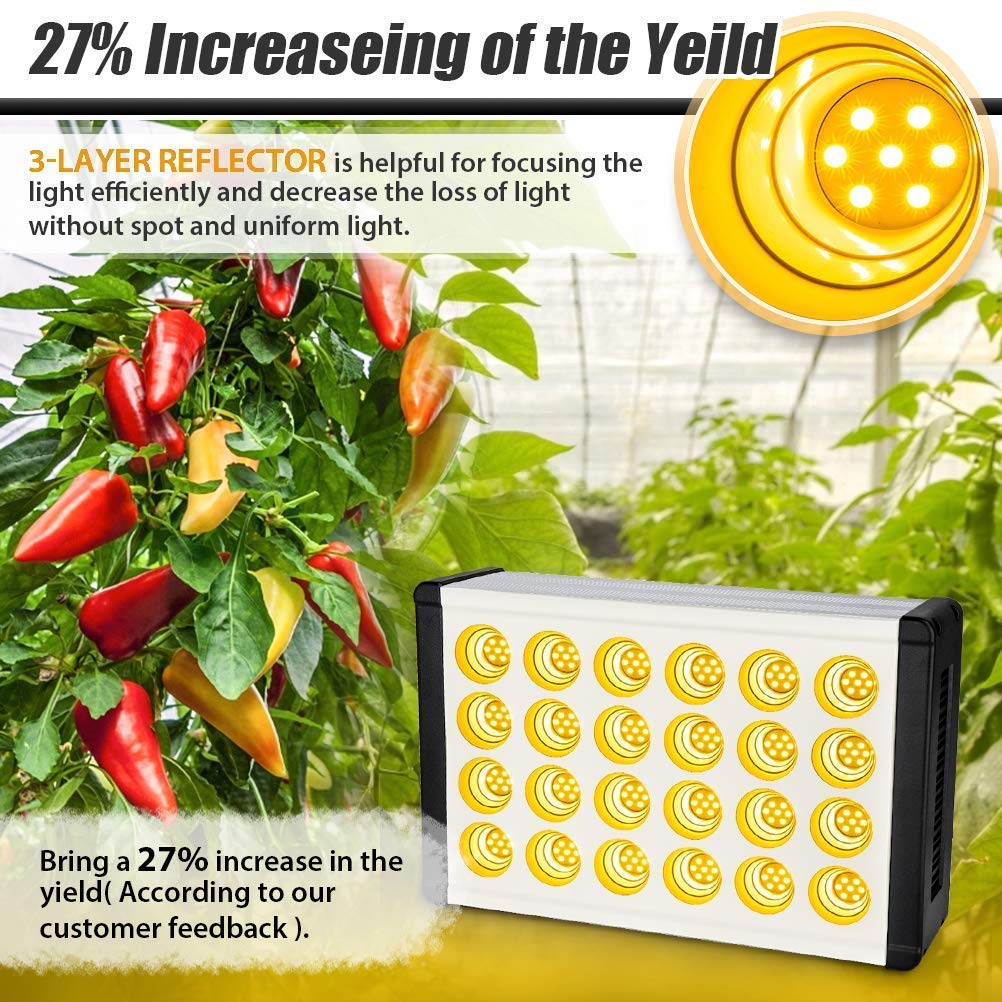 168 LEDs Growing Light 1000W LED Grow Light Full Spectrum Grow Light for Indoor Plants