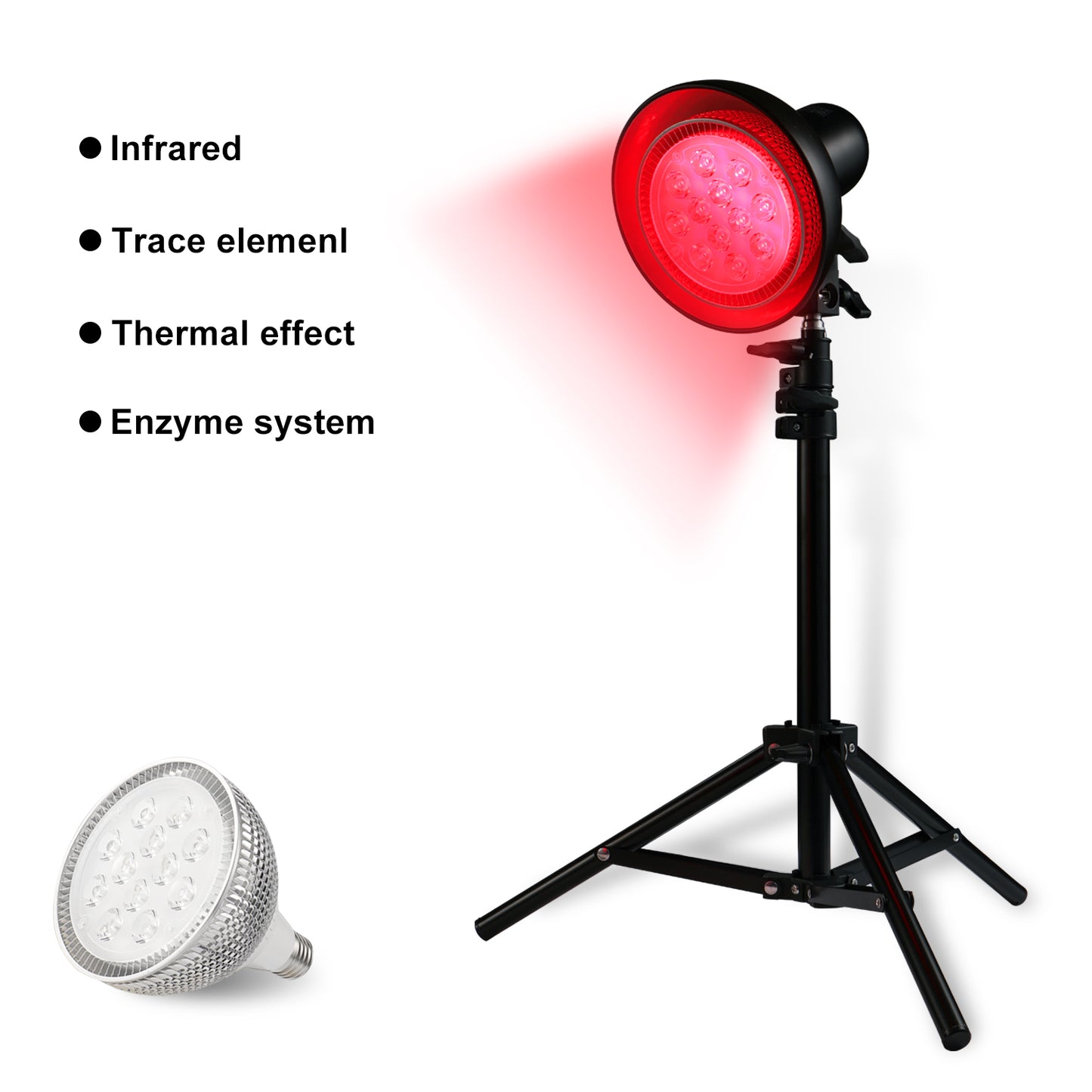 Led Red Light Therapy Lamp for 660nm Grow Light Set with Stand