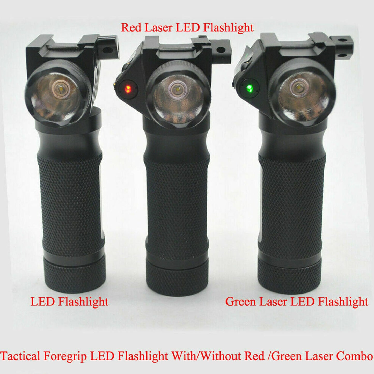 Linterna LED de caza/mira combinada láser rojo/verde para riel Picatinny de 20mm