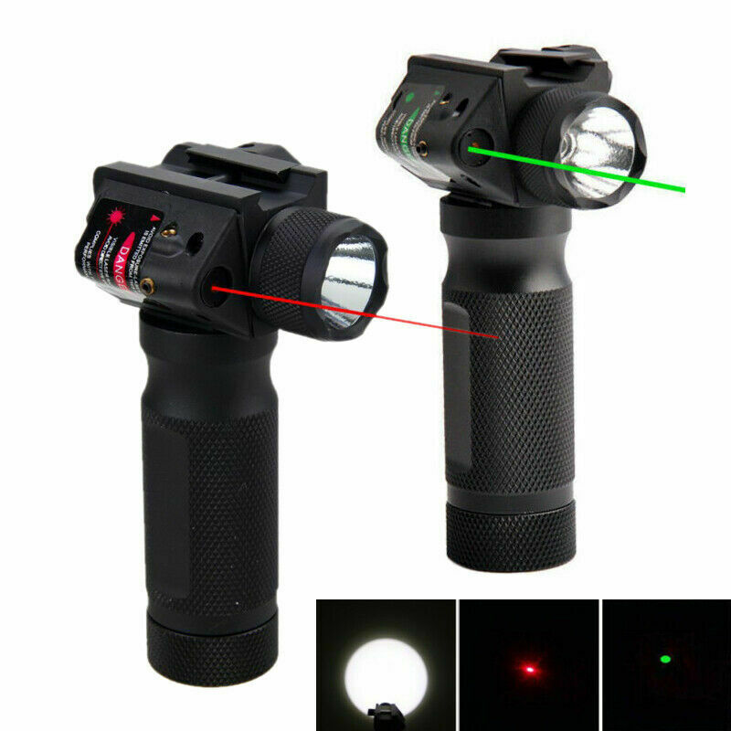 Linterna LED de caza/mira combinada láser rojo/verde para riel Picatinny de 20mm
