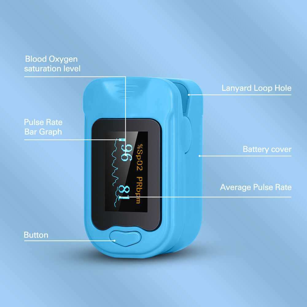 Oxímetro de pulso con punta de dedo OLED O2 SPO2 PR Monitor de frecuencia cardíaca de oxígeno en sangre