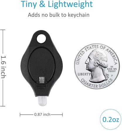 5 Pack Mini Keychain Flashlight Ultra Bright LED Key Ring Light Torch - Black