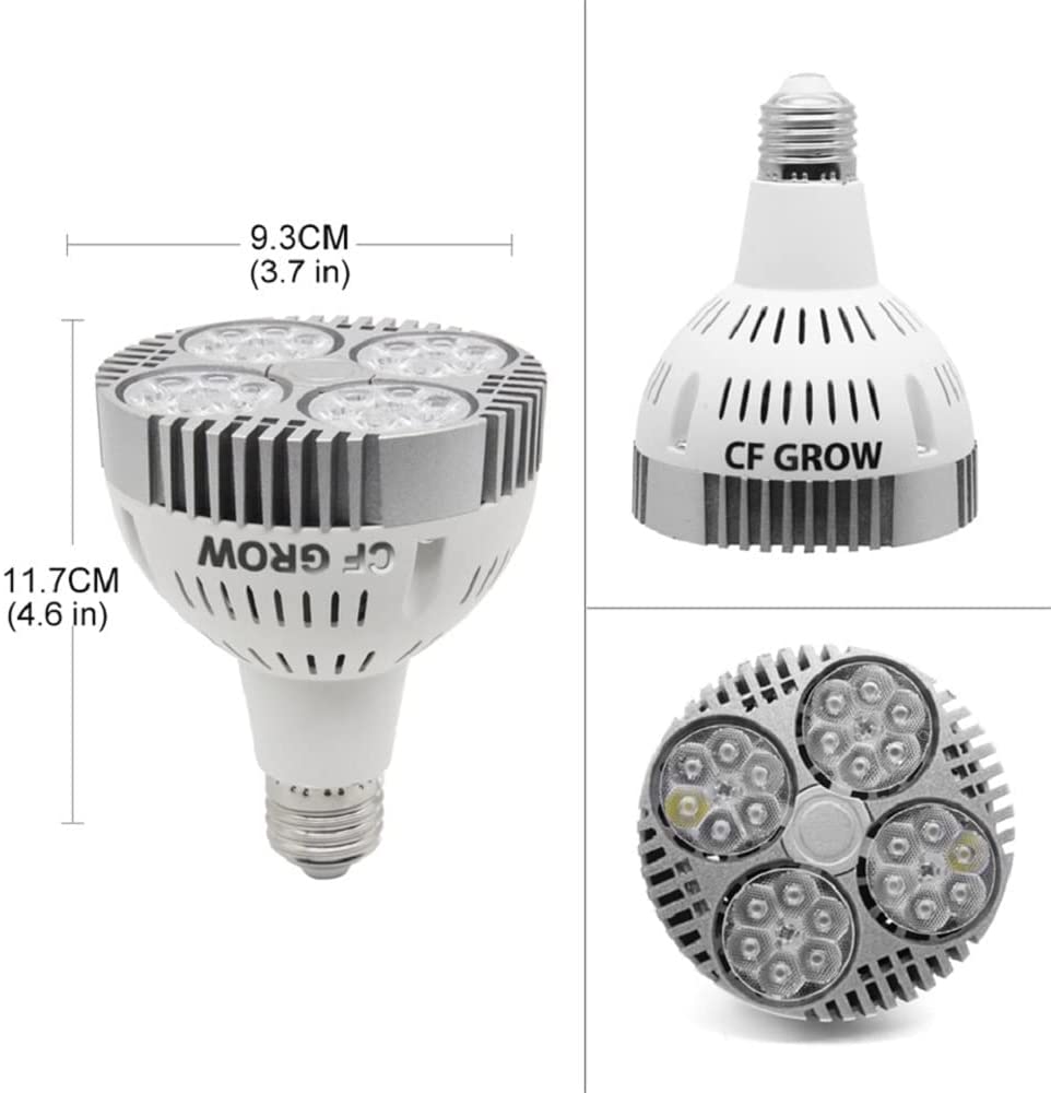 120W 24LED Deep Red Light Therapy Bulb Heat Device, 670 Nanometer Red & Near Infrared Lights