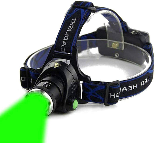LED Light Headlamp 3 Mode LED headlamp Zoomable headlamp Adjustable Focus Green LED Headlight For Astronomy, Aviation, Night Observation,etc