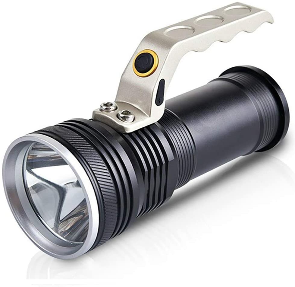 Lámpara de mano de 8000LM, reflector, linterna LED recargable, linternas de pesca impermeables, antorcha de caza