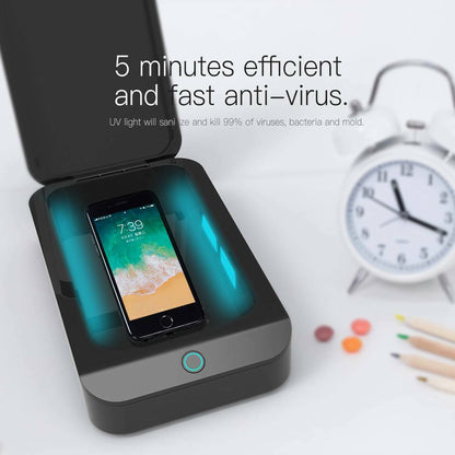 UV Ultraviolet Cell Phone Sterilizer Sanitizer Box Disinfection Case Cleaner