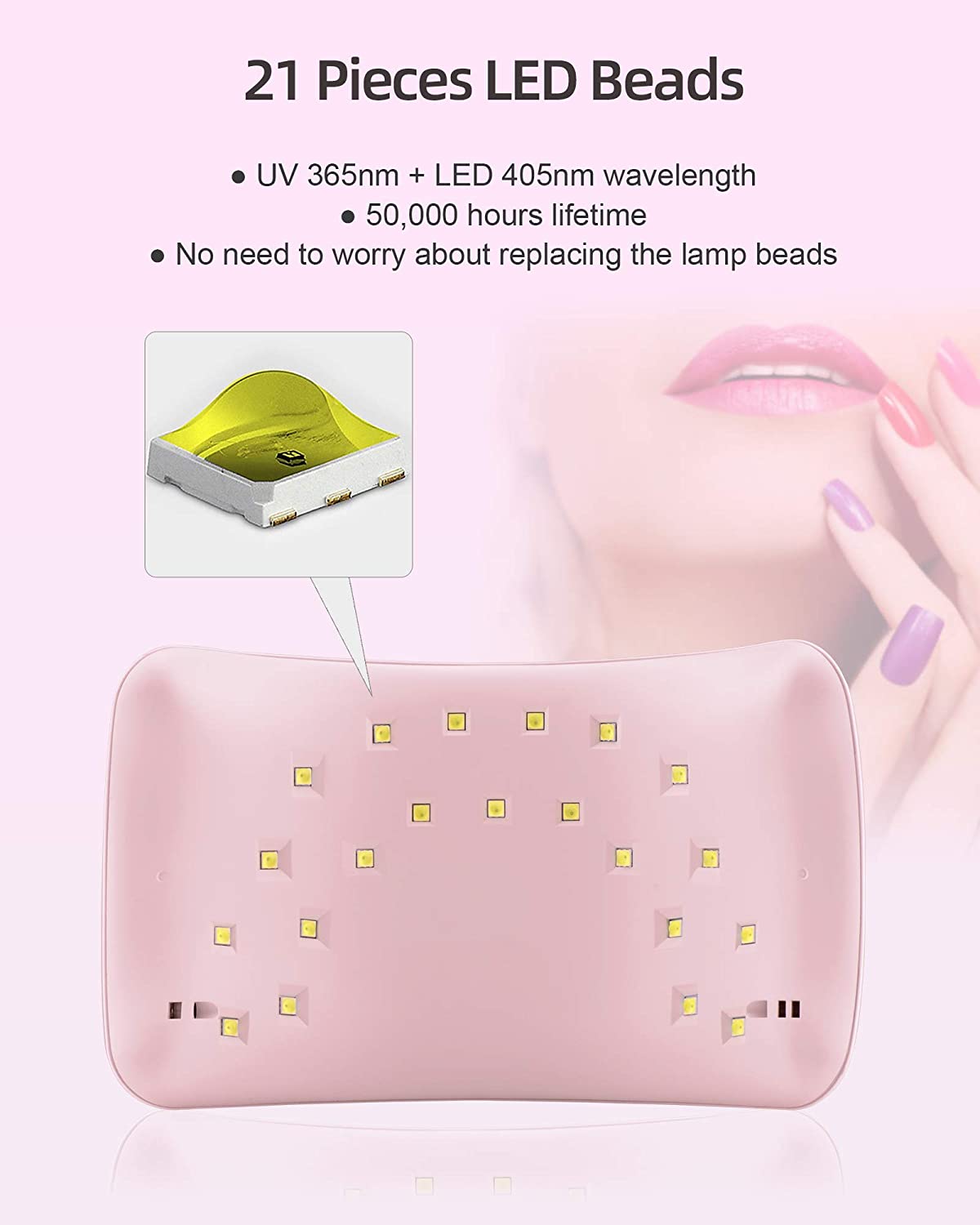 Lámpara de uñas LED UV Secador de uñas 36W SUNUV SUN8 Luz de curado de gel para esmalte de uñas con sensor automático 3 temporizadores
