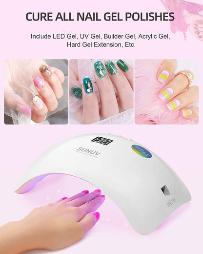 Luz secadora de uñas SUN5 para esmalte de uñas de gel, lámpara de curado para salón de manicura, lámpara de uñas LED UV SUNUV/secador de uñas