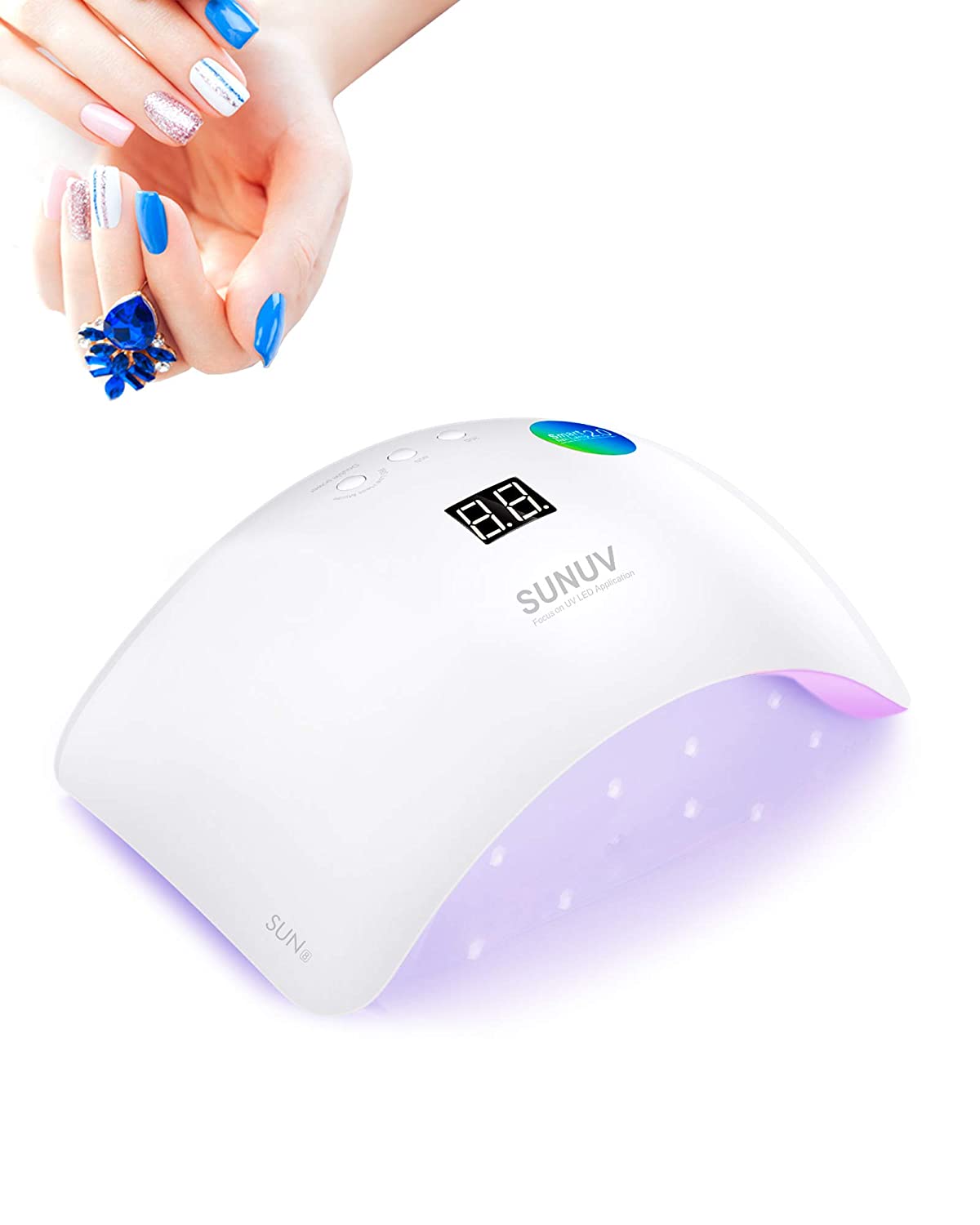 Luz secadora de uñas SUN5 para esmalte de uñas de gel, lámpara de curado para salón de manicura, lámpara de uñas LED UV SUNUV/secador de uñas