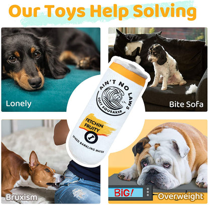 Paquete de 3 juguetes para perros delgados, lindos y divertidos juguetes para perros de parodia de felpa