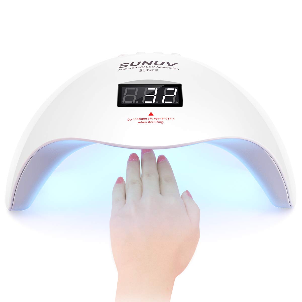 Lámpara de uñas 2 en 1 SUNUV SUN15 secador de uñas luz LED UV para esmalte de uñas de Gel con ajuste de temporizador con Sensor automático y pantalla de visualización