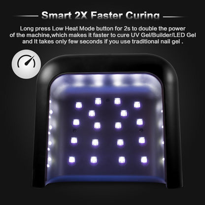 48W SUNUV SUN3/SUN3S UV Nail Lamp for Gel Nail Polish Curing 5 Fingernails & Toenails with Sensor 39 PCS LED Beads