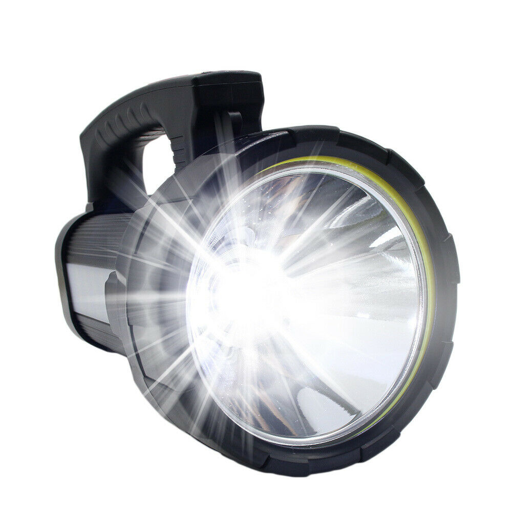 Portable Spotlight Bright Searchlight Handheld Rechargeable LED Flashlight