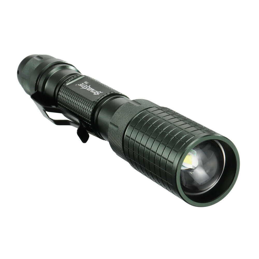 Linterna LED T6 militar táctica de 5 modos de 990000 lúmenes + 18650 + cargador