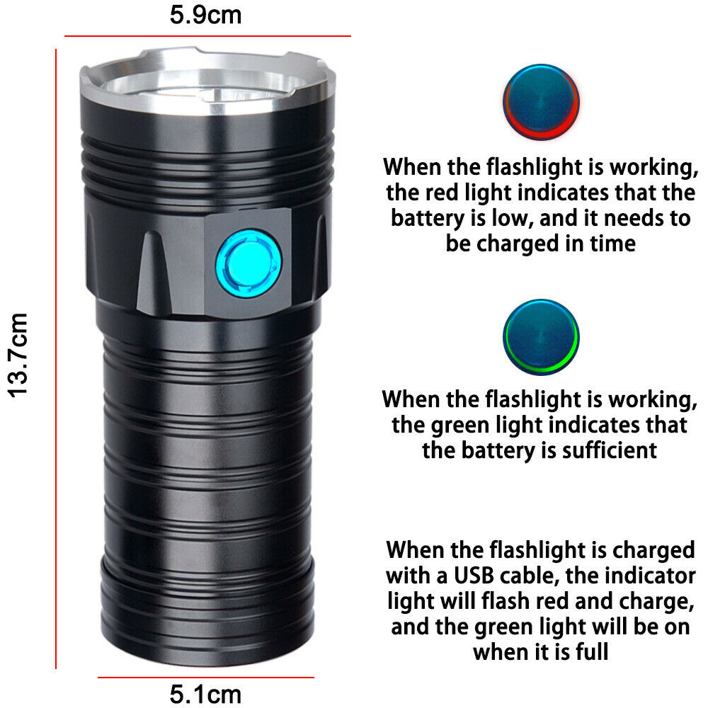 2500LM 18 x XM-L T6 LED 3 Modes Flashlight Torch Hunting Lamp Light
