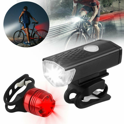 Bike Light 90000Lumen 8.4V Cycling Bicycle LED Front Rear Lamp Set