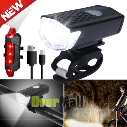 Bike Light 90000Lumen 8.4V Cycling Bicycle LED Front Rear Lamp Set