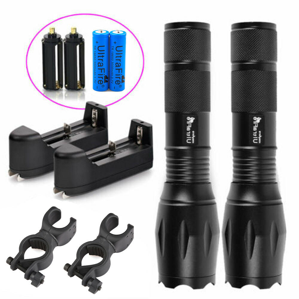Tactical T6 Zoomable Military 10000Lumens XM-L Flashlight Torch LED Lamp
