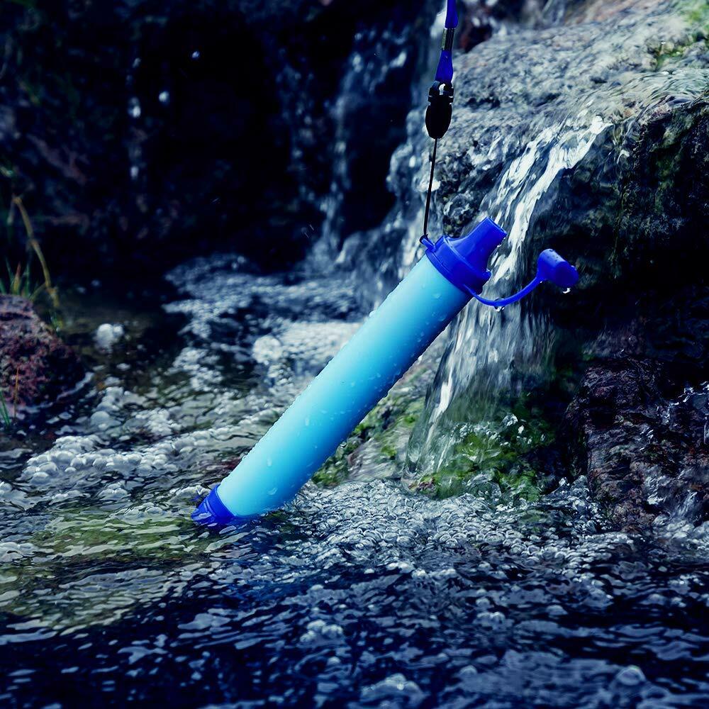 Portable Water Filter Straw Purifier Camping Emergency Gear Survival Tool