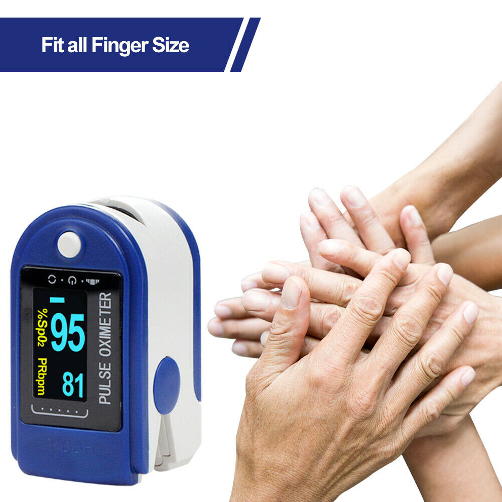 Pulse Oximeter Blood Oxygen Saturation SpO2 Heart Rate O2 Patient Monitor