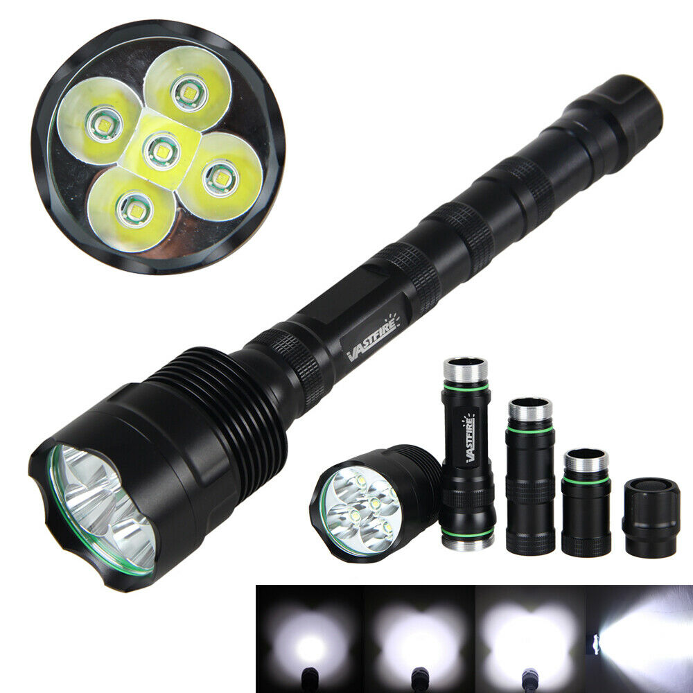 Spotlight Hunting 5X XML T6 LED Flashlight 10000LM 3X18650 Torch Light