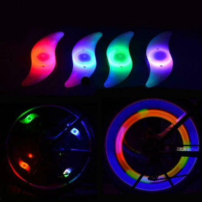 4 paquetes de tapa LED de vástago de válvula para bicicleta, coche, motocicleta, rueda, lámpara de luz de neumático