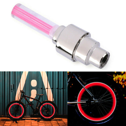 4 Pcs Valve Stem LED CAP for Bike Bicycle Car Motorcycle Wheel Tire Light Lamp