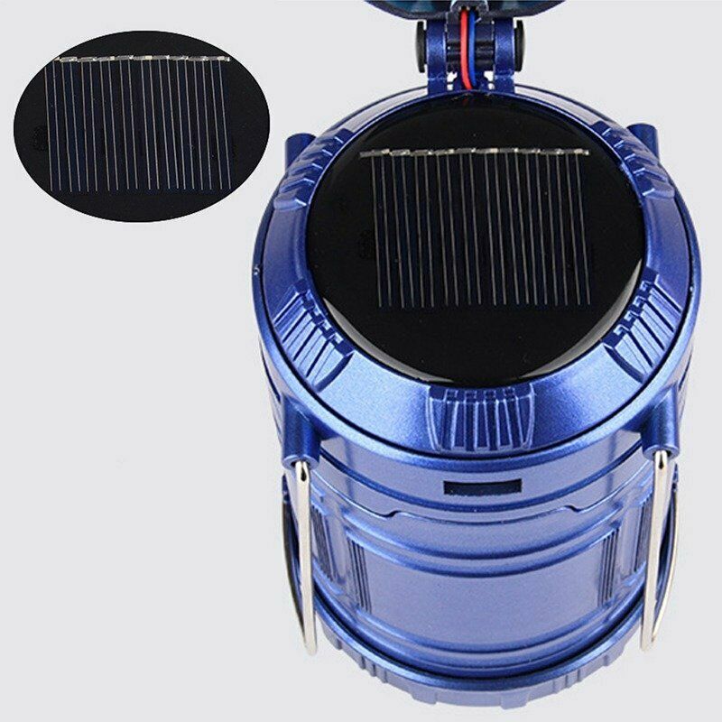Solar Power Camping Fan Lamp 2 in 1 Lantern Fan 6 LED Flashlight